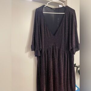 Size 26 blue and gold stretchy glitter dress